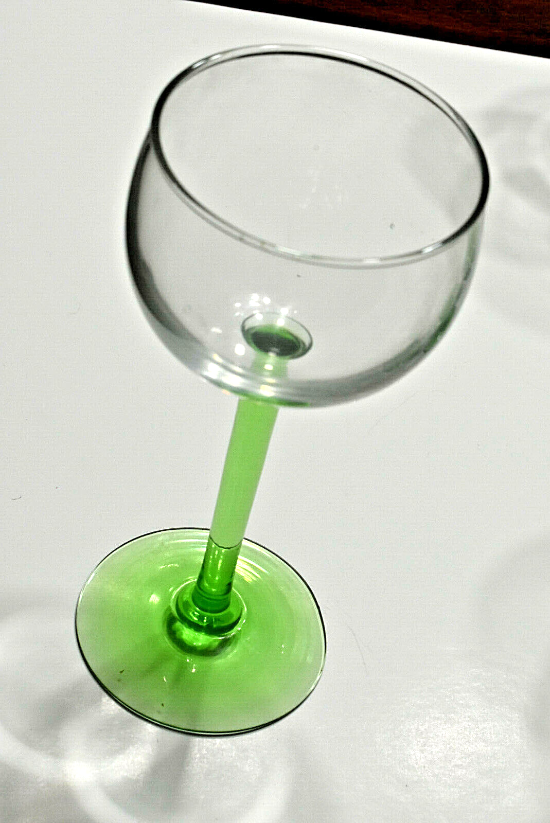 Cunard Queen Elizabeth 2 Cruise Ship Wine Glasses, 4 Gold Rim Martini Glass 1967