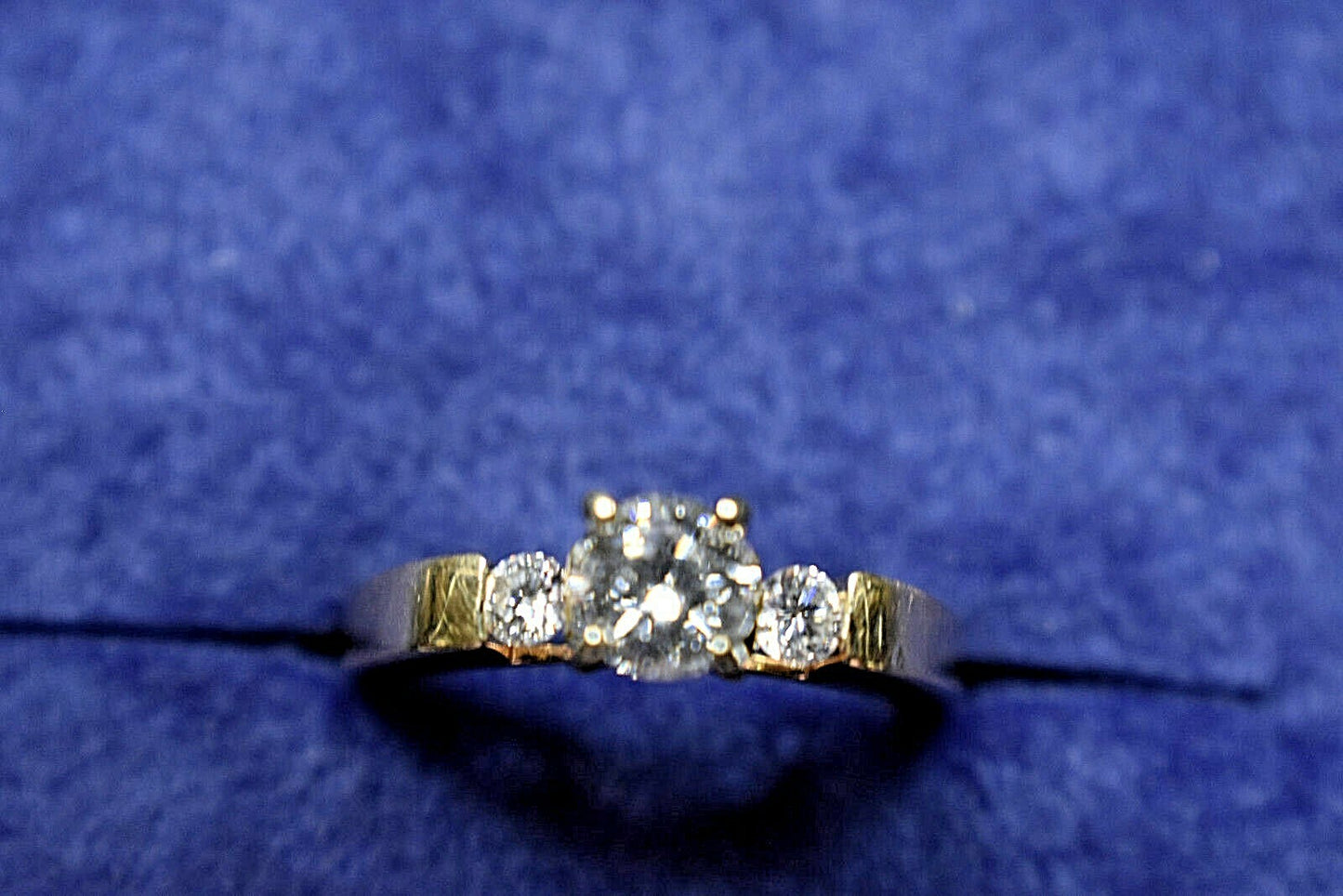 GIA $2500 .75ct D-E I2 Diamond 14K Gold Shane Co. Engagement Wedding Ring, Boxed