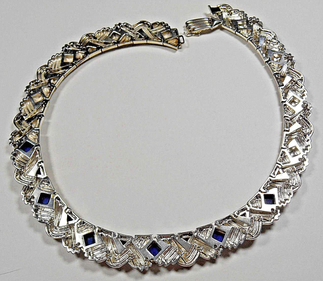 Tiffany &Co Lapis Lazuli Rare Vintage Necklace Gold & Sterling Silver 18"