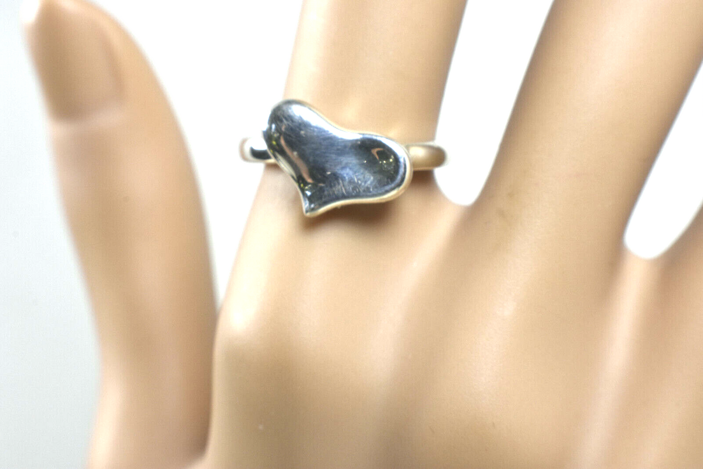 Beautiful Angela Cummings 3D Wavy Heart Ring Sz 6.25 Very Rare Sterling Silver