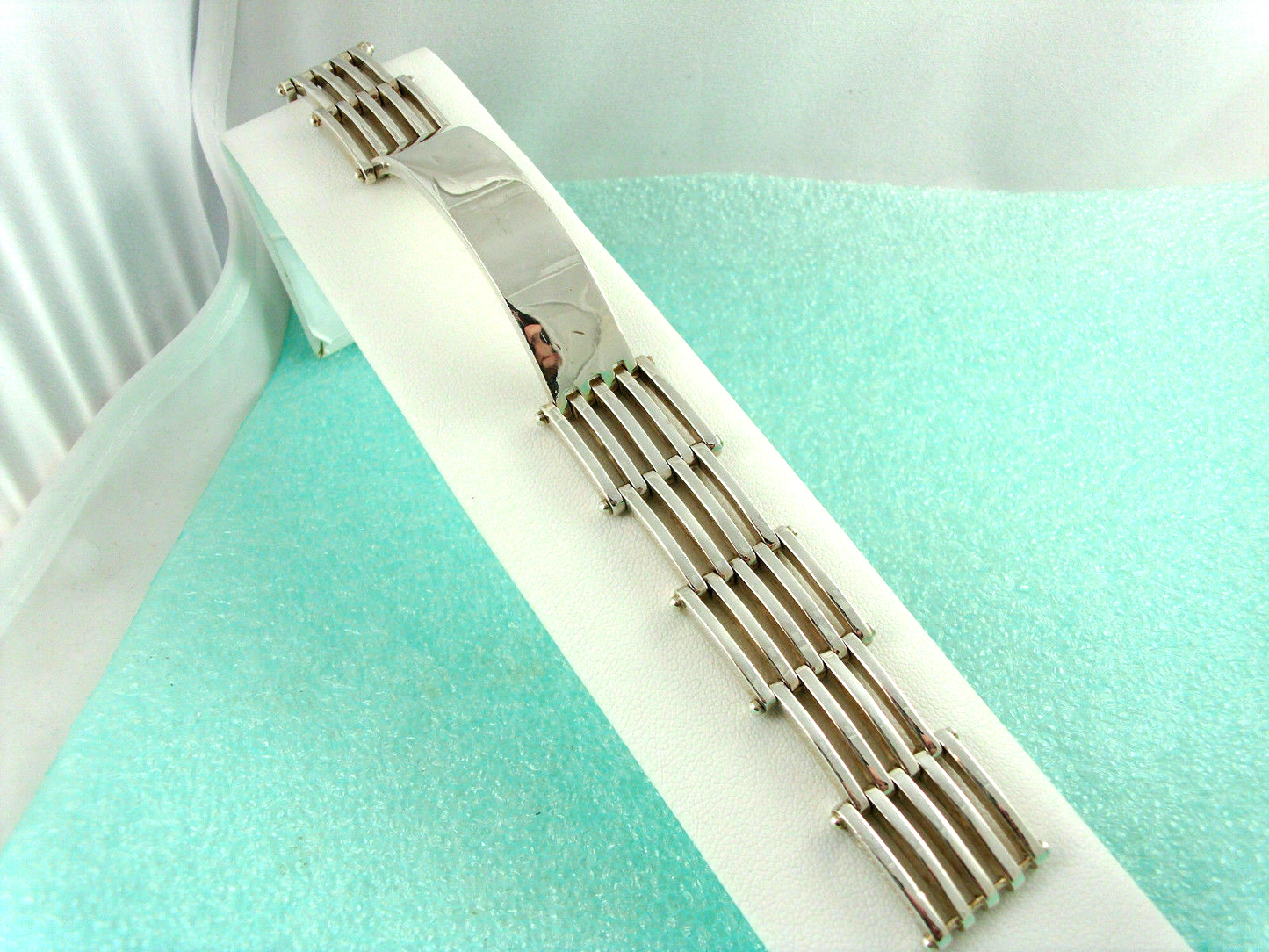 Tiffany & Co Gatelink Gate Link I.D. Bracelet 18K Gold & Sterling Silver Rare