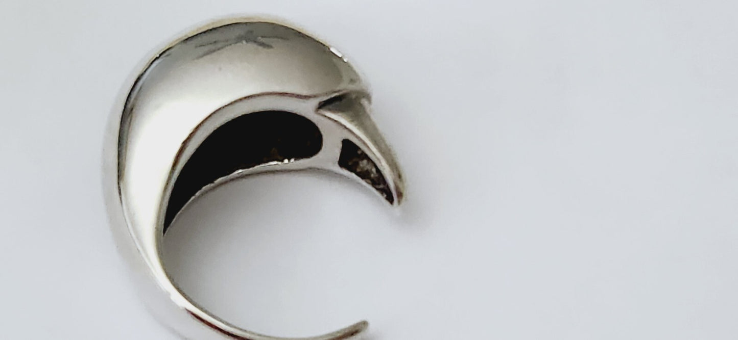 Tiffany & Co Peretti Eagle Talon Ring Sterling Silver Sz 8.5 Vintage Rare
