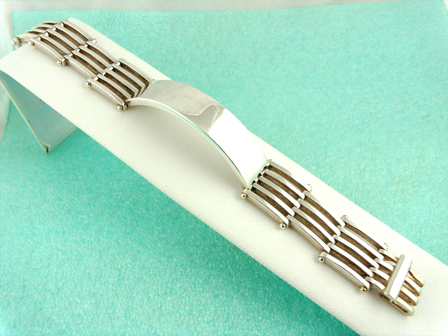 Tiffany & Co Gatelink Gate Link I.D. Bracelet 18K Gold & Sterling Silver Rare