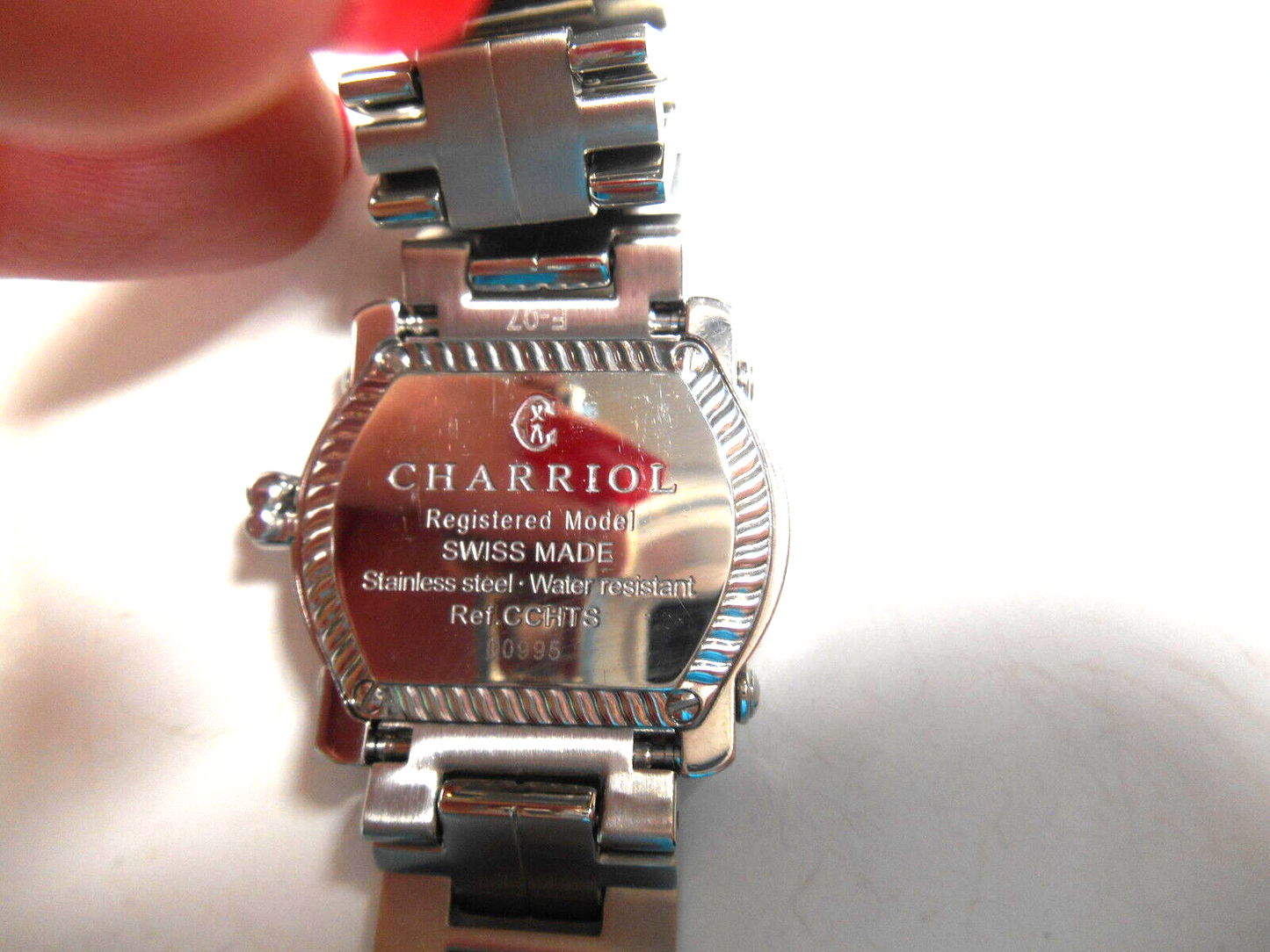 $7K Ladies Phillipe Charriol Diamond Actor Watch Mother of Pearl Stainless Steel