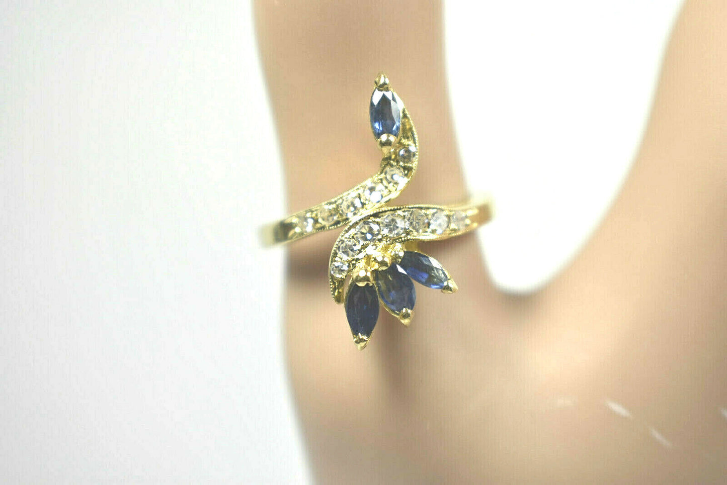1.02ct Diamond Snake & Flowers of Blue Sapphire Custom Ring