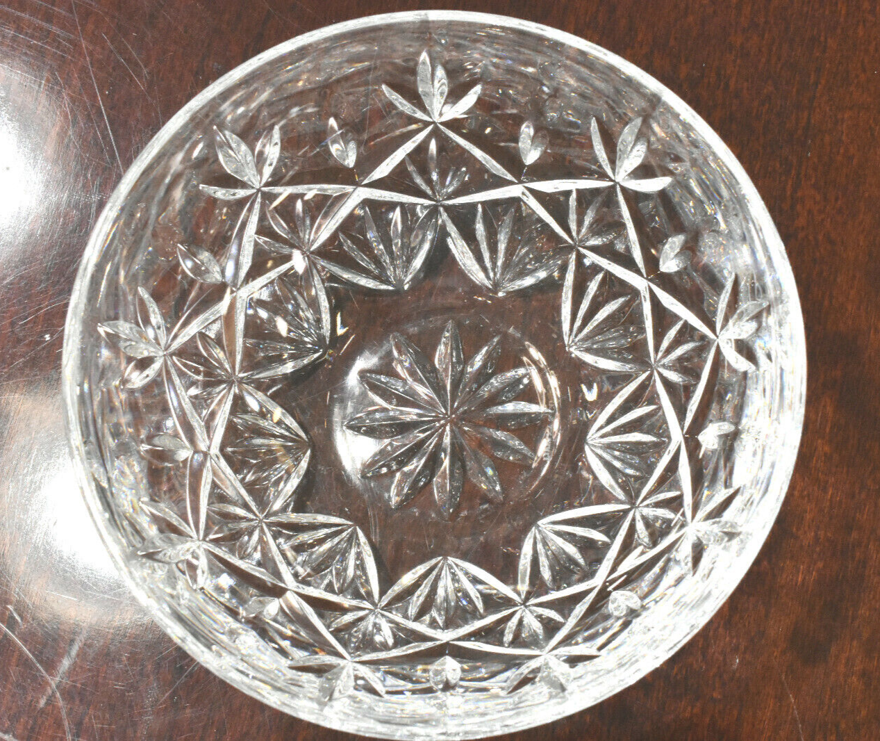 Tiffany & Co Lead Crystal Rare Pattern 6" Bowl for Decor or Service