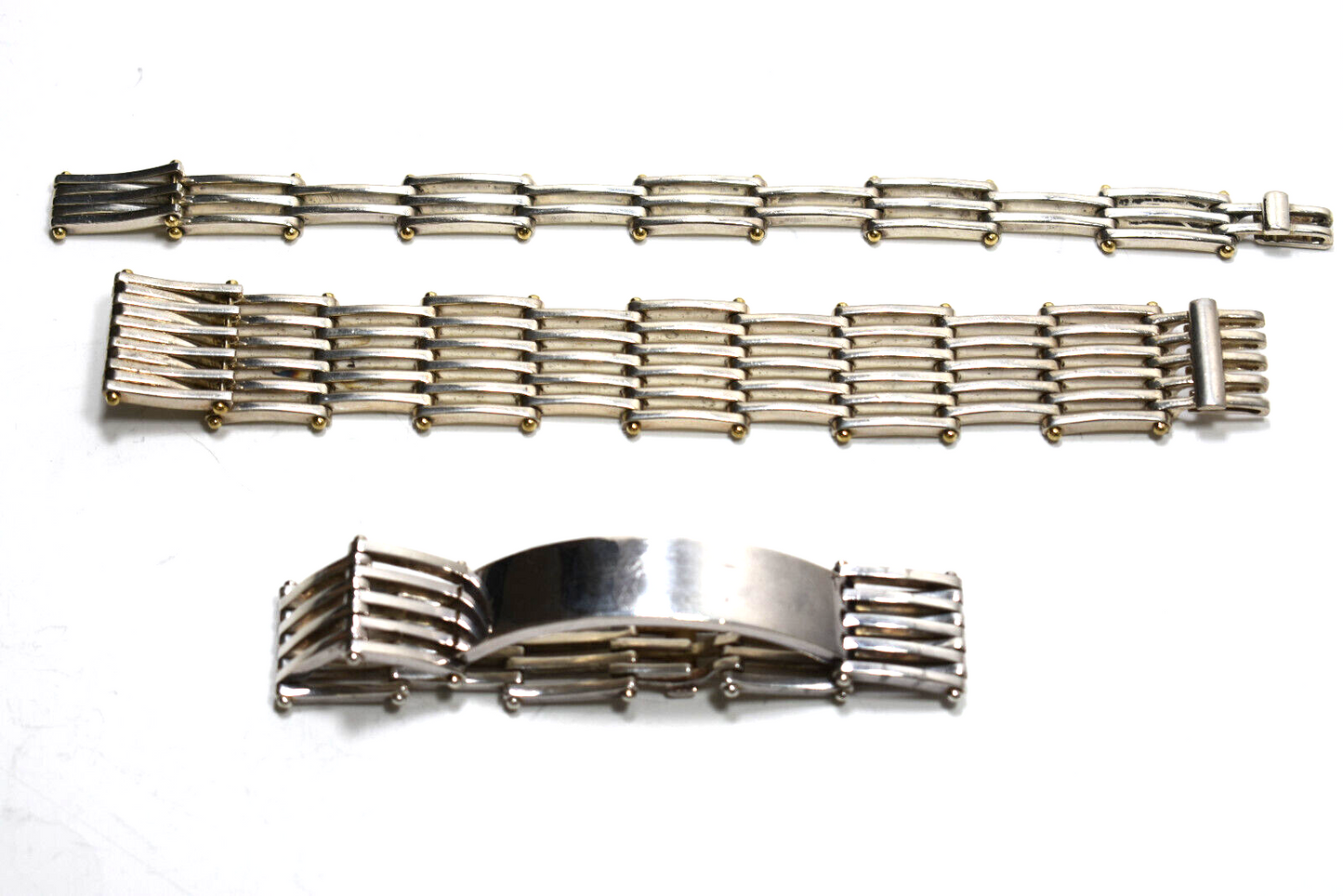 Tiffany & Co Gatelink Gate Link I.D. Bracelet 18K Gold & Sterling Silver Rare