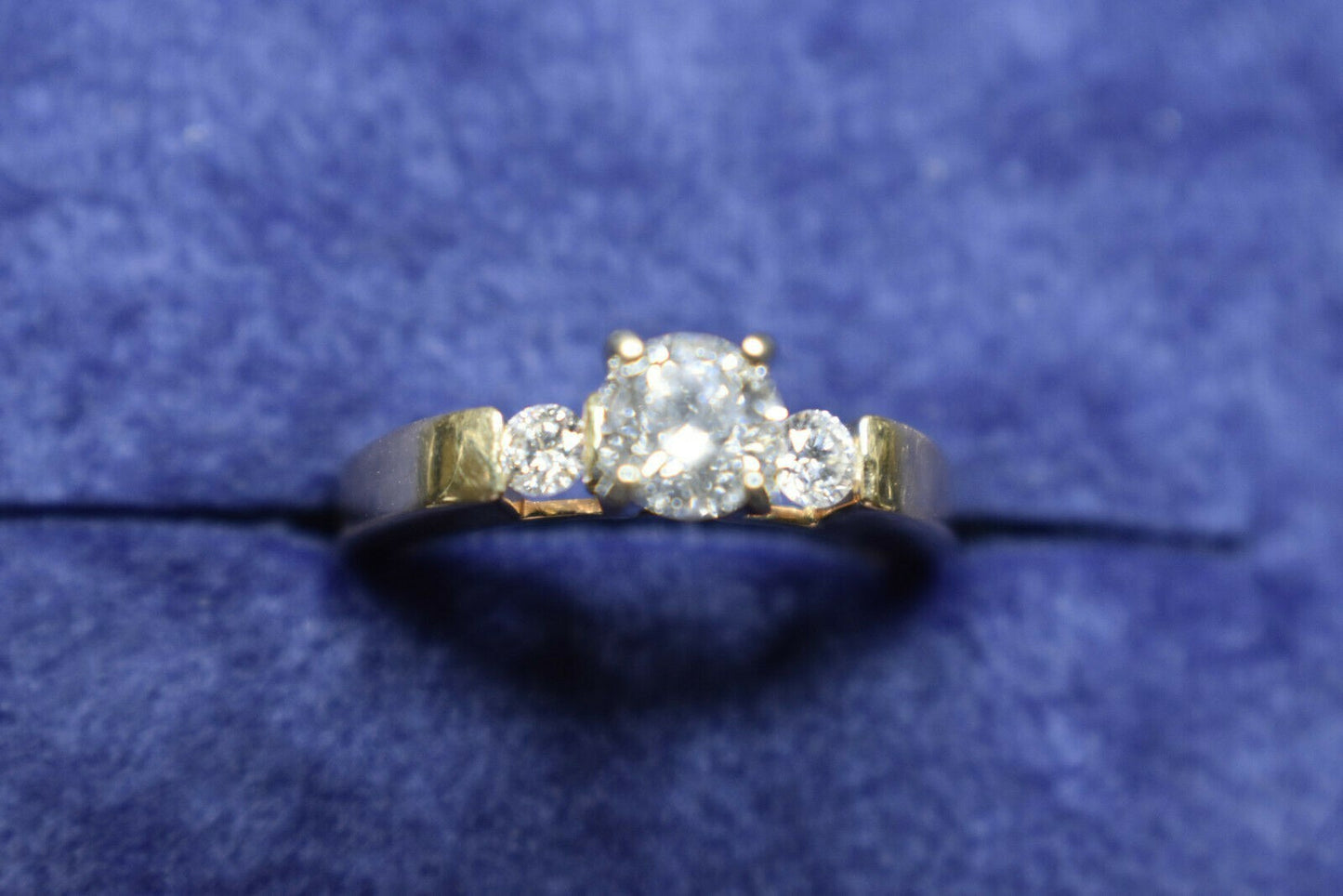 GIA $2500 .75ct D-E I2 Diamond 14K Gold Shane Co. Engagement Wedding Ring, Boxed