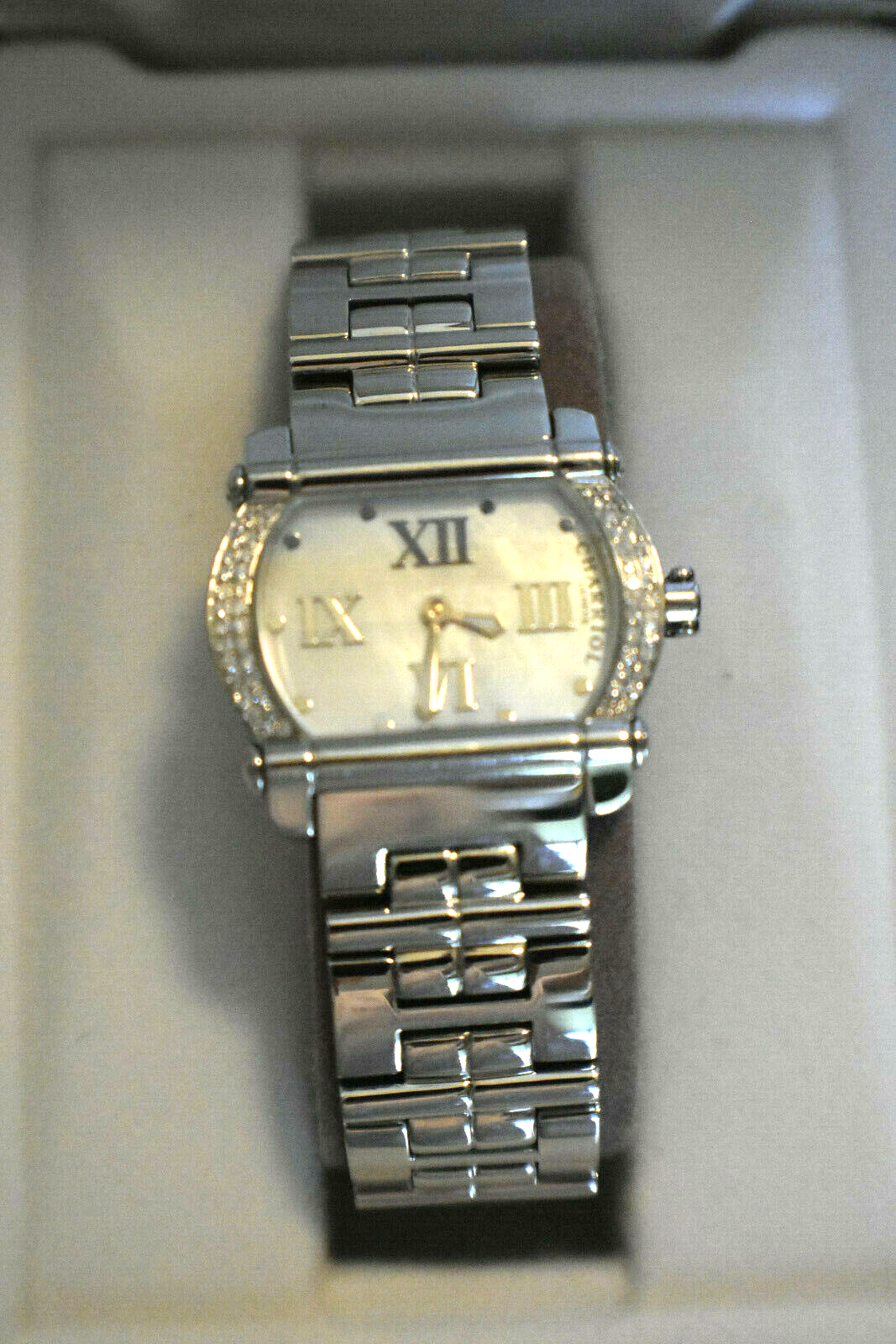 $7K Ladies Phillipe Charriol Diamond Actor Watch Mother of Pearl Stainless Steel