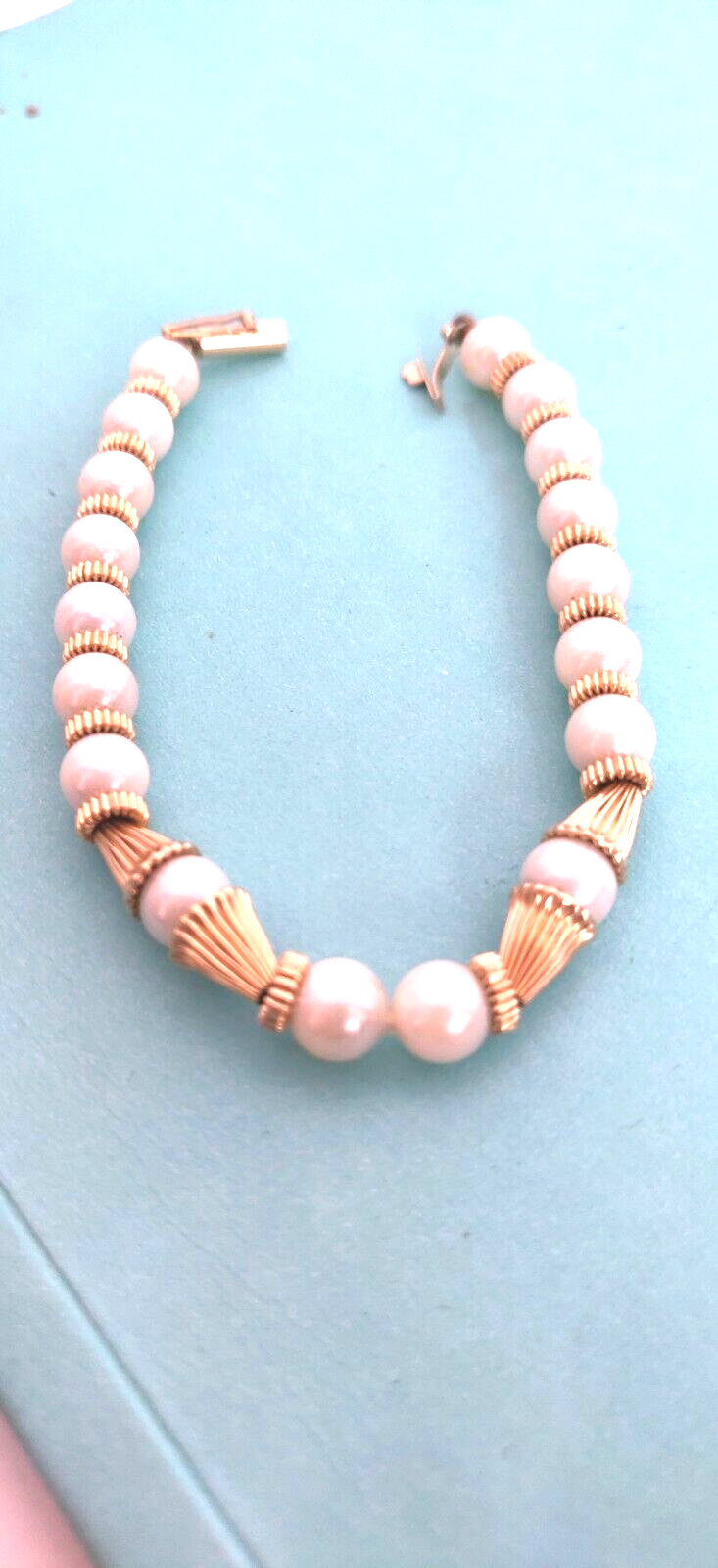 14K Yellow Gold 6.5mm Akoya Pearl Bracelet