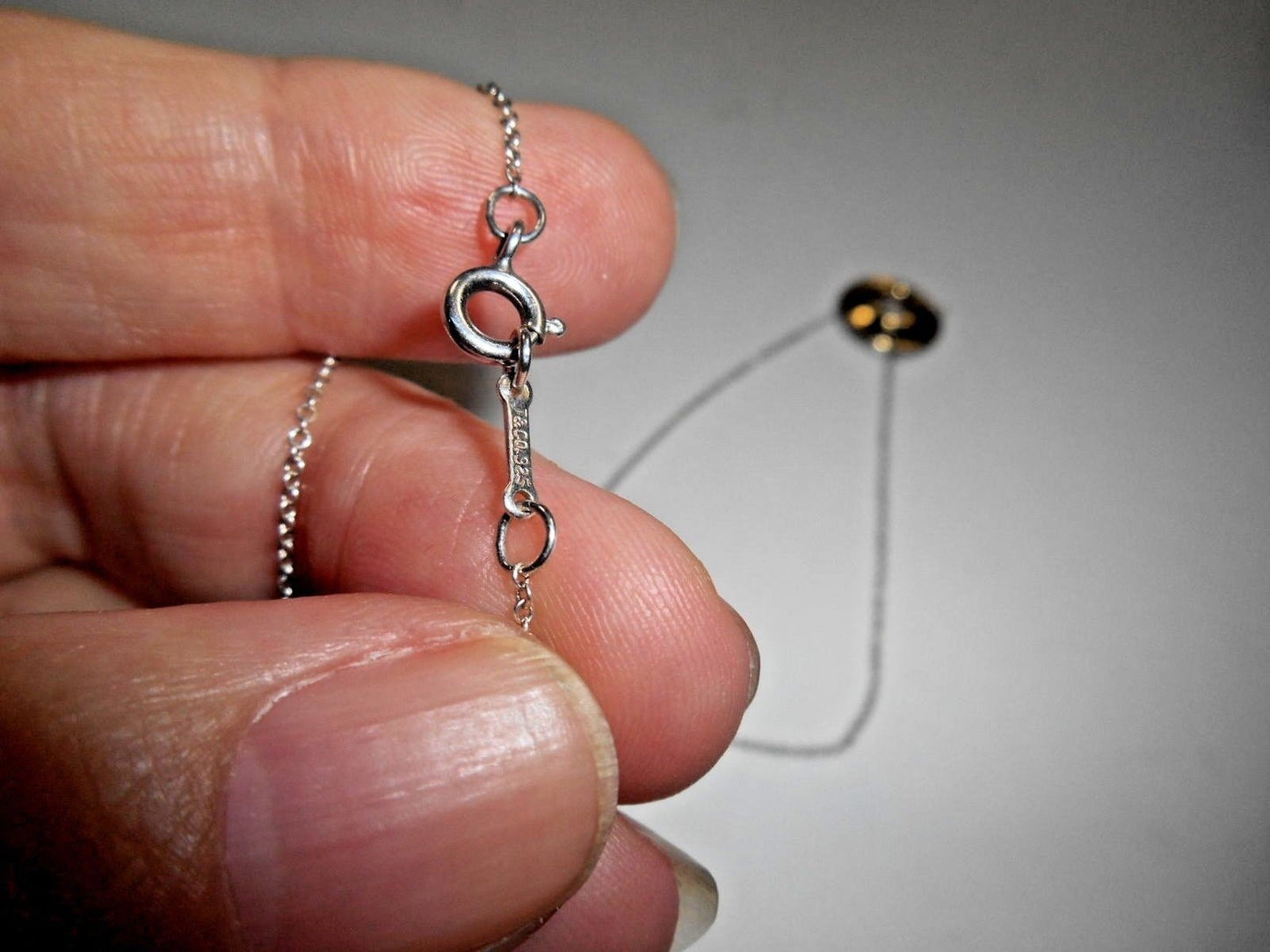 Tiffany &Co Picasso Magic 18K Gold Sterling Silver Reversible Disk Necklace RARE