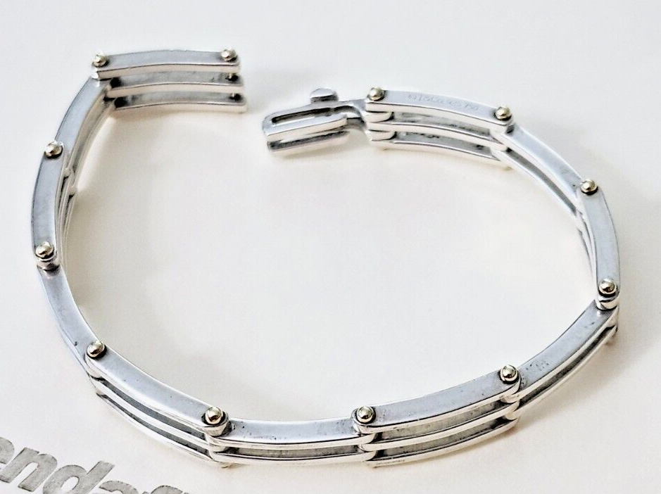Tiffany & Co Gatelink Gate Link Bracelet 18K Gold & Sterling Silver Rare Unisex