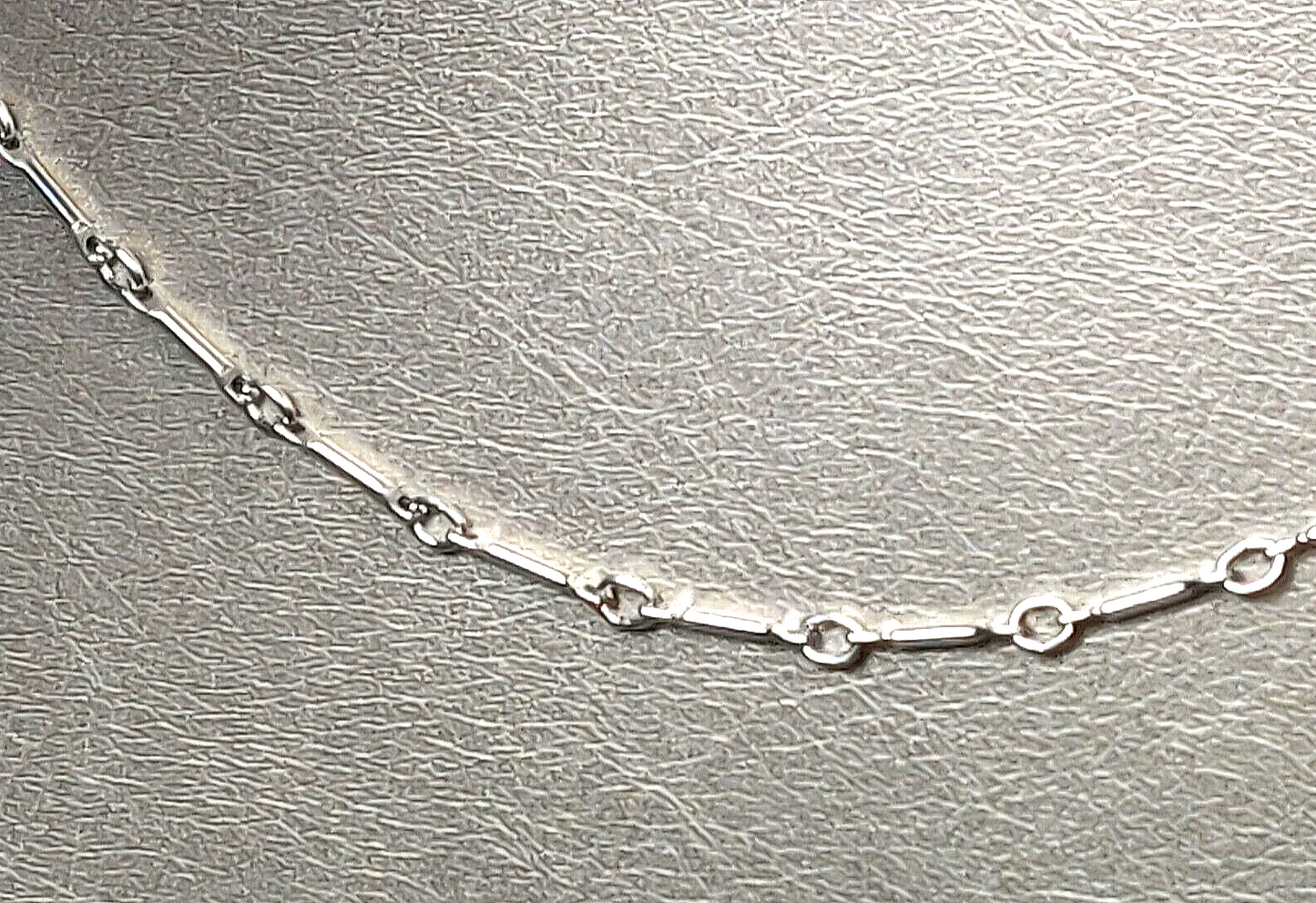 Tiffany & Co Ziegfeld Bar Link & Round Necklace For Pendant or Alone RARE 18"