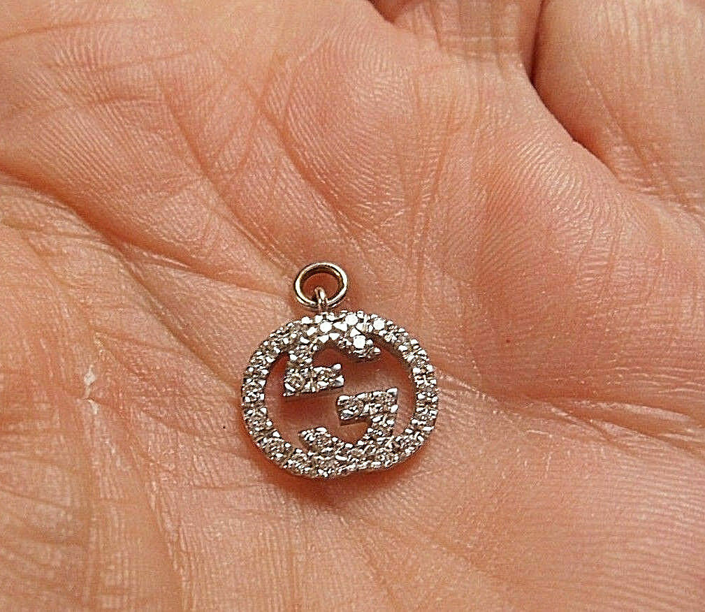 Gucci Diamond Love Britt Double G Icon Pendant For Necklace *HUGE SALE* 