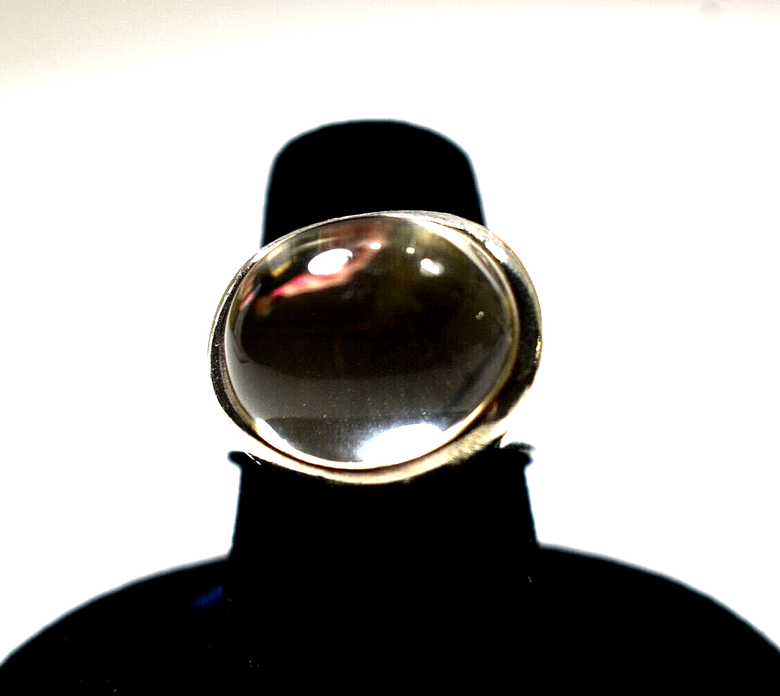 Tiffany & Co Elsa Peretti Large Domed Rock Crystal Ring Sz 6 , Very Rare!
