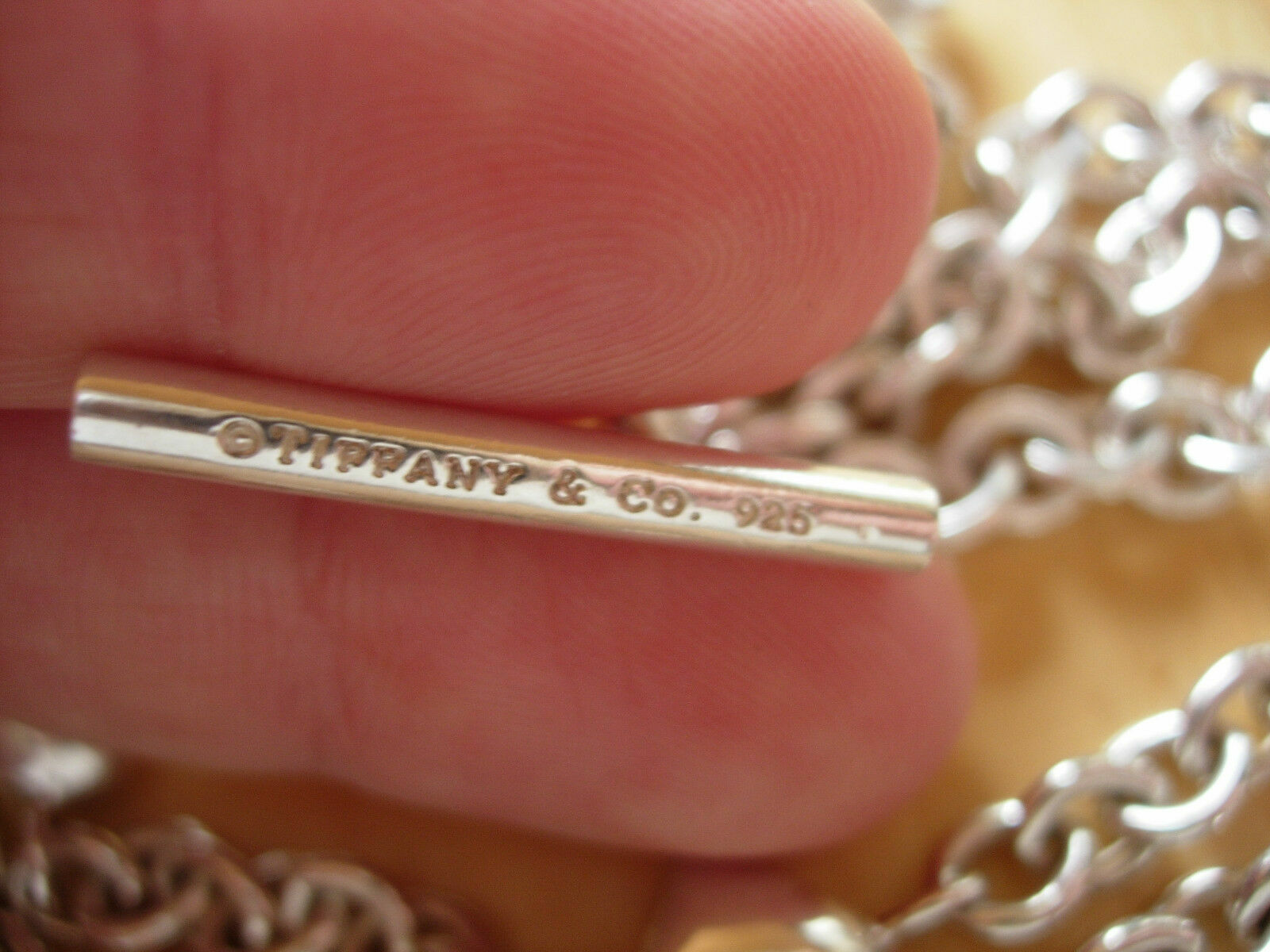 TIFFANY & Co Puffed Heart Multi Strand Chain Toggle Clasp Necklace RARE