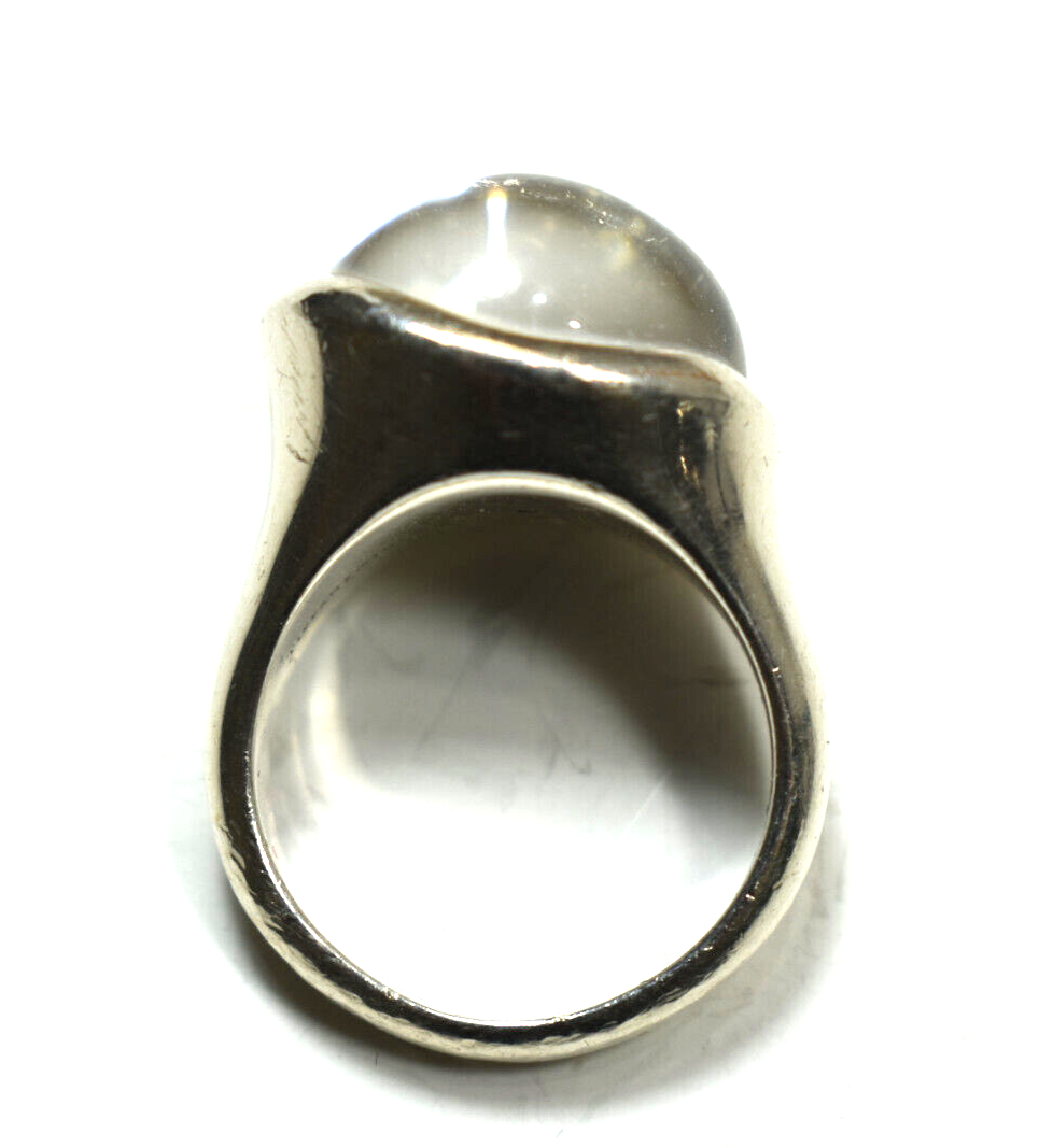 Tiffany & Co Elsa Peretti Large Domed  Black Jade 19mm Ring Sz 8,  Vintage