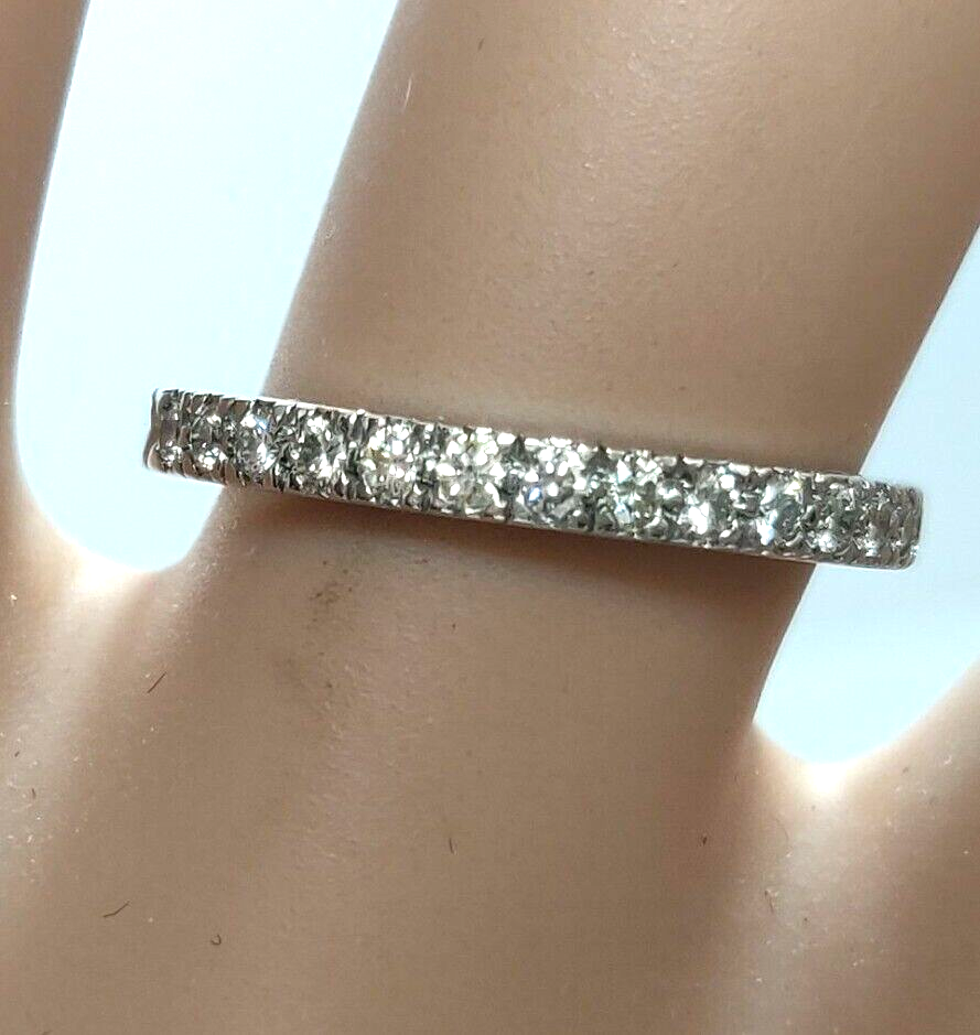 Tiffany & Co. Platinum PT950 Diamond 1/2 Eternity Band Ring New