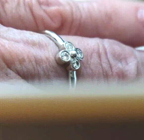 New Tiffany & Co. Platinum PT950 Lace Diamond Ring Sz 5.75 Sizable