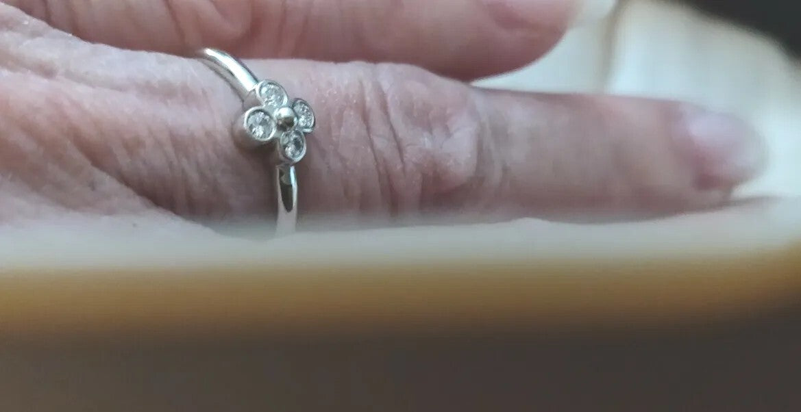New Tiffany & Co. Platinum PT950 Lace Diamond Ring Sz 5.75 Sizable