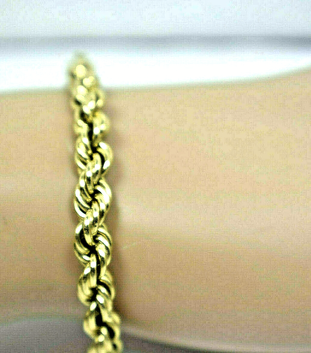 TIFFANY & Co Braided Twist Rope Chain Link Cable 14K 2 Tone Gold Bracelet 7"