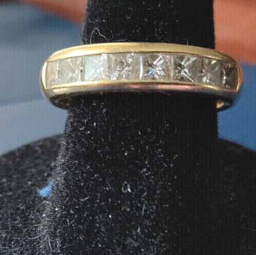 Tiffany & Co 1.21 ct Diamond Channel Princess D-VVS1 Gold Band 18K