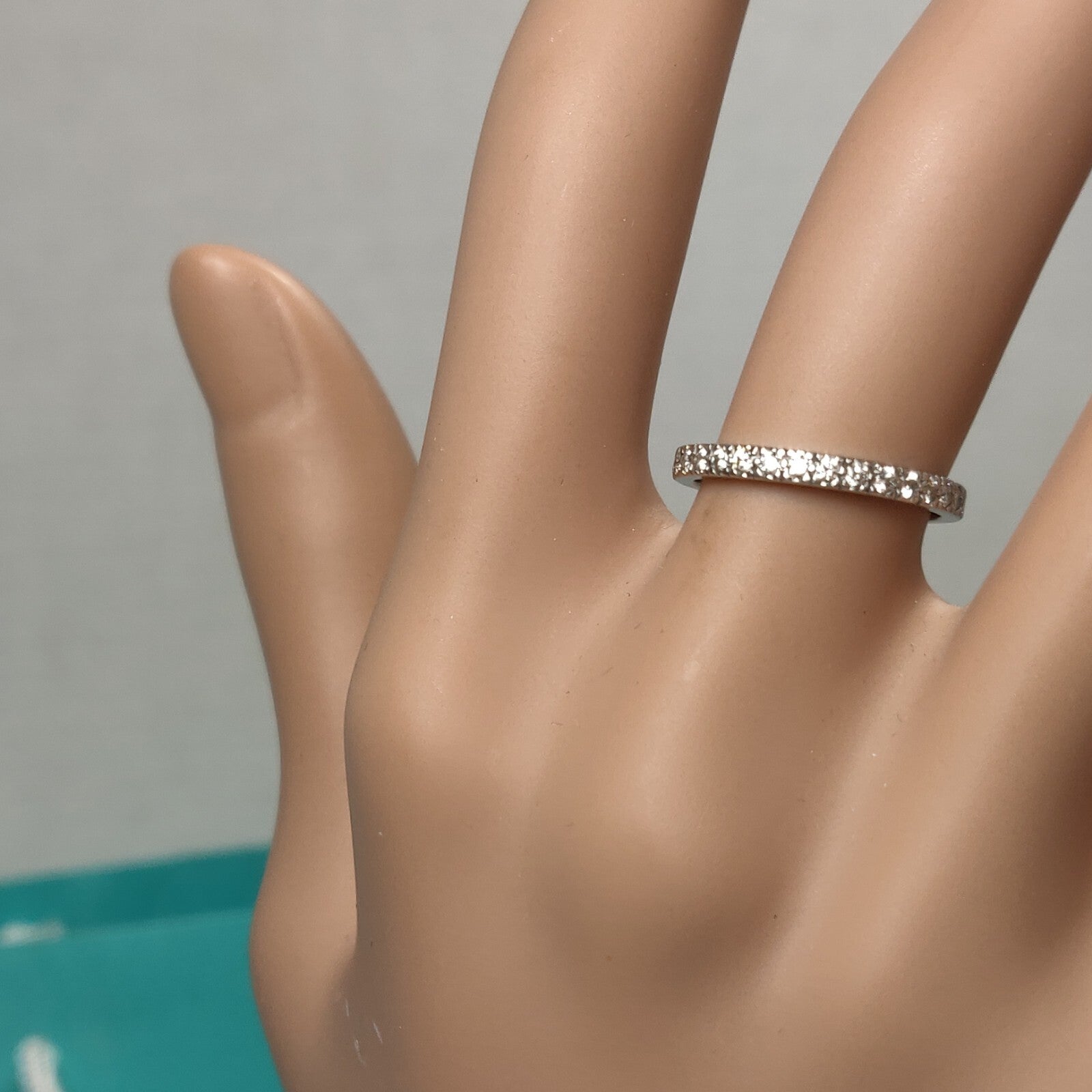 Tiffany & Co. Platinum PT950 Diamond 1/2 Eternity Band Ring New