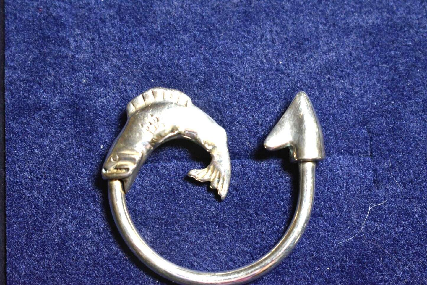 Tiffany & Co. Bass Fish Theme Sterling Silver Key Chain Ring