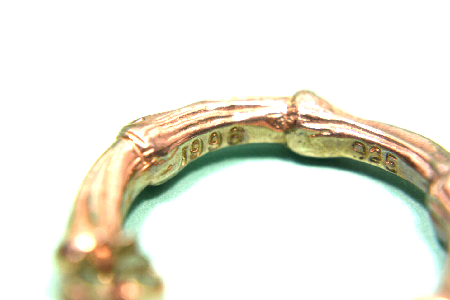 Tiffany & Co Vintage Bamboo 1" Hoop Earrings Sterling Silver 1996