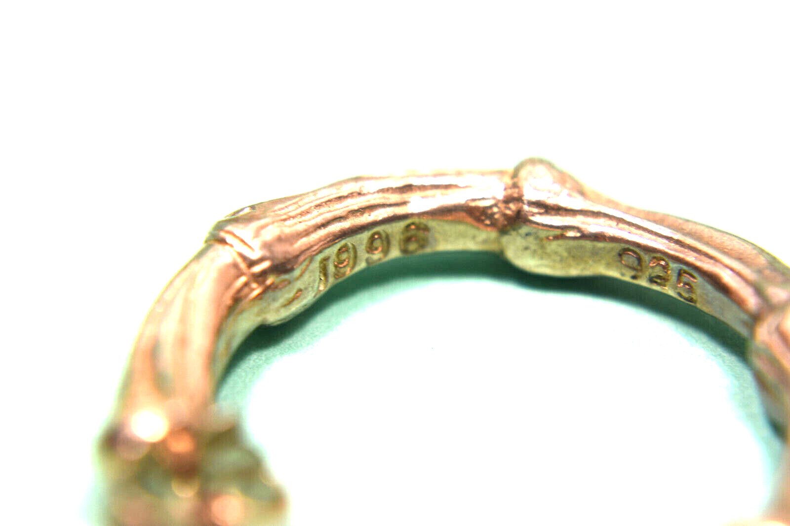 Tiffany & Co Vintage Bamboo 1" Hoop Earrings Sterling Silver 1996