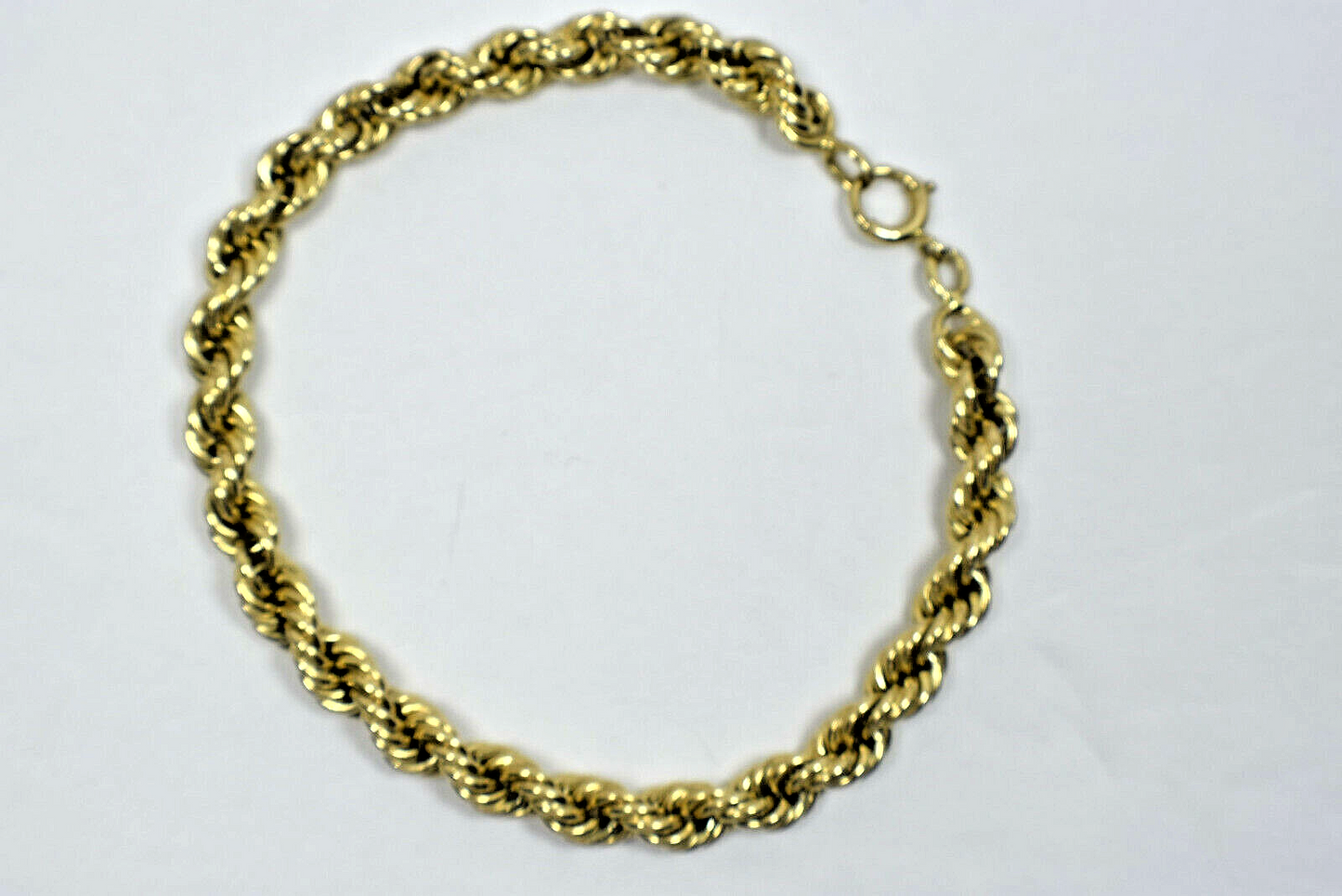 TIFFANY & Co Braided Twist Rope Chain Link Cable 14K 2 Tone Gold Bracelet 7"