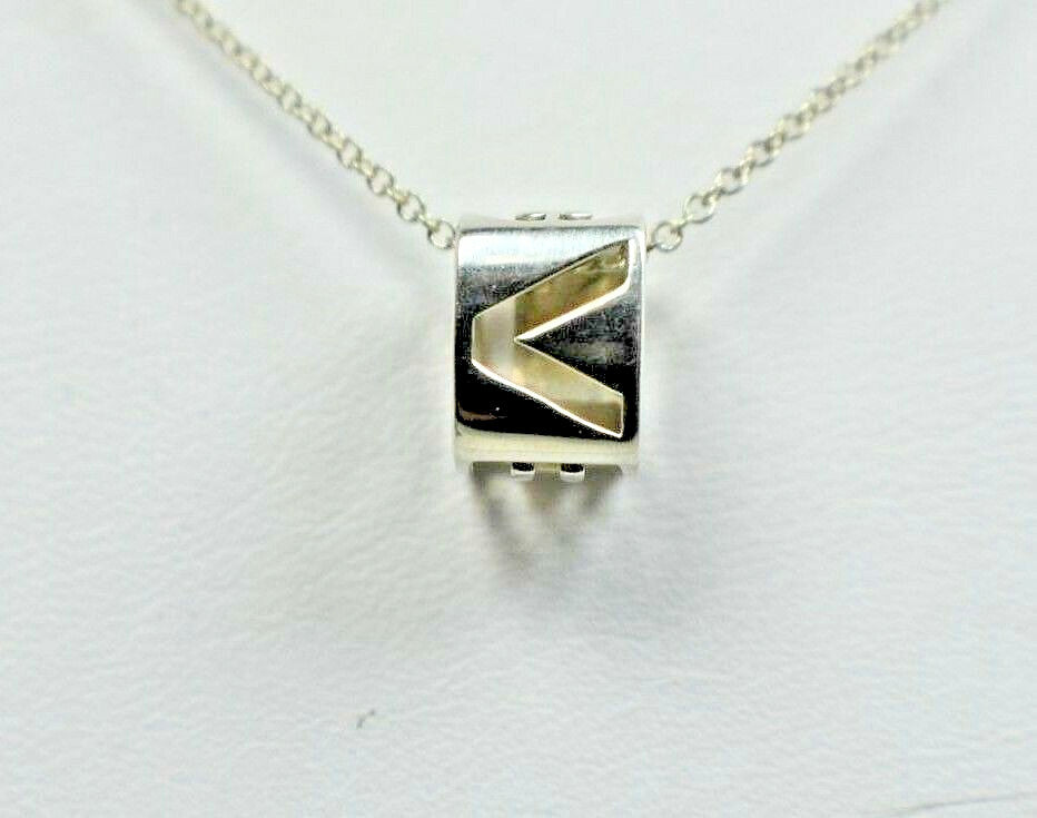Tiffany & Co ERA L-O-V-E Pendant Charm Necklace Sterling Silver Authentic Rare