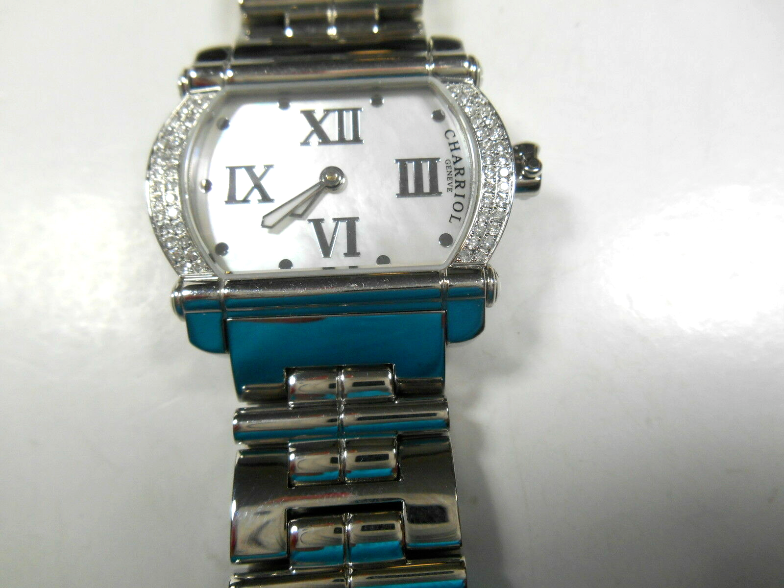 Ladies Phillipe Charriol Actor Diamond Watch Pearl Face Swiss Made, $7K RARE