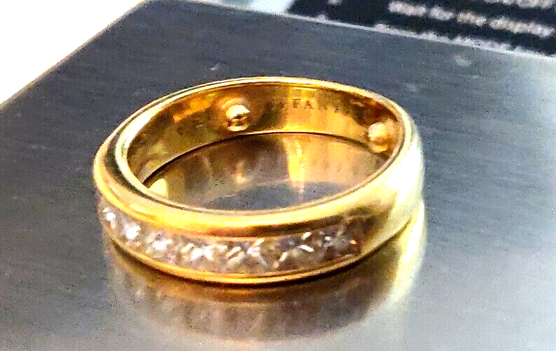 Tiffany & Co 1.21 ct Diamond Channel Princess D-VVS1 Gold Band 18K
