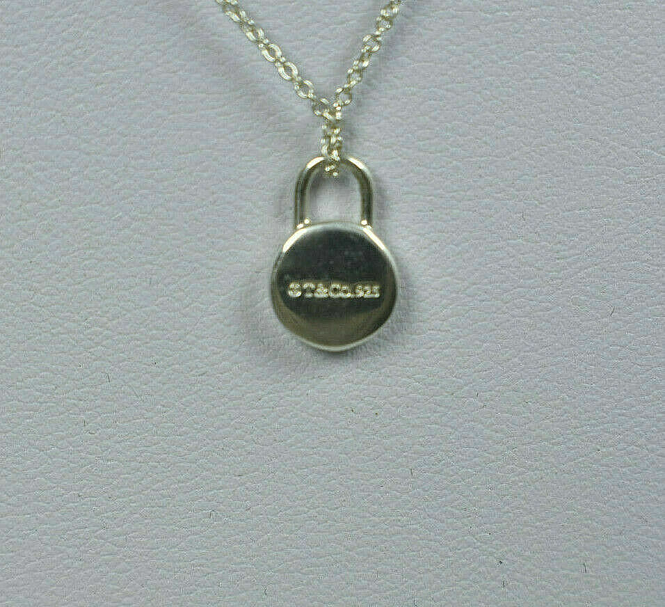 Tiffany & Co. 1837 Round Diamond Padlock Charm Pendant Necklace 16" ($875)