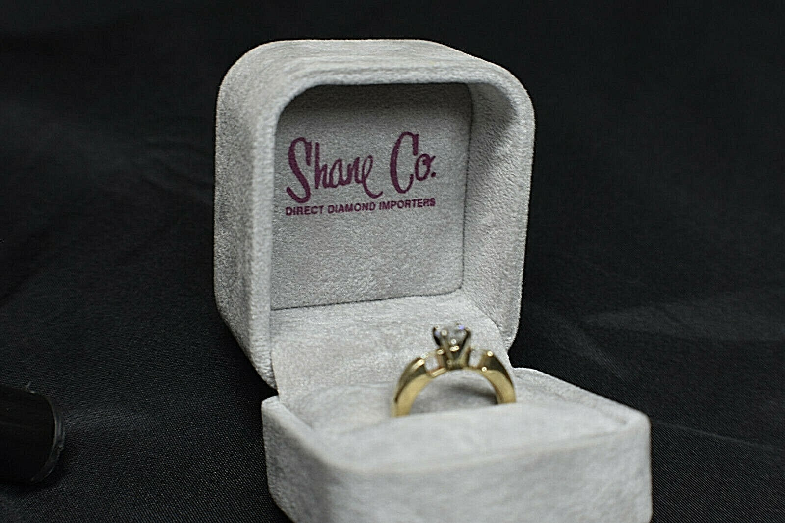 GIA $2500 .75ct D-E I2 Diamond 14K Gold Shane Co. Engagement Wedding Ring, Boxed