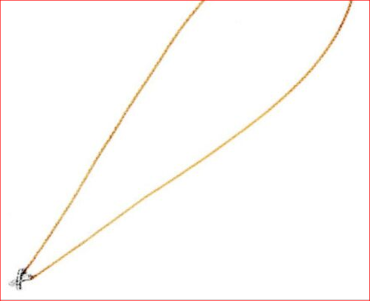 VintageTiffany & Co Platinum Diamond Signature X 18K Gold Necklace, Suede Box