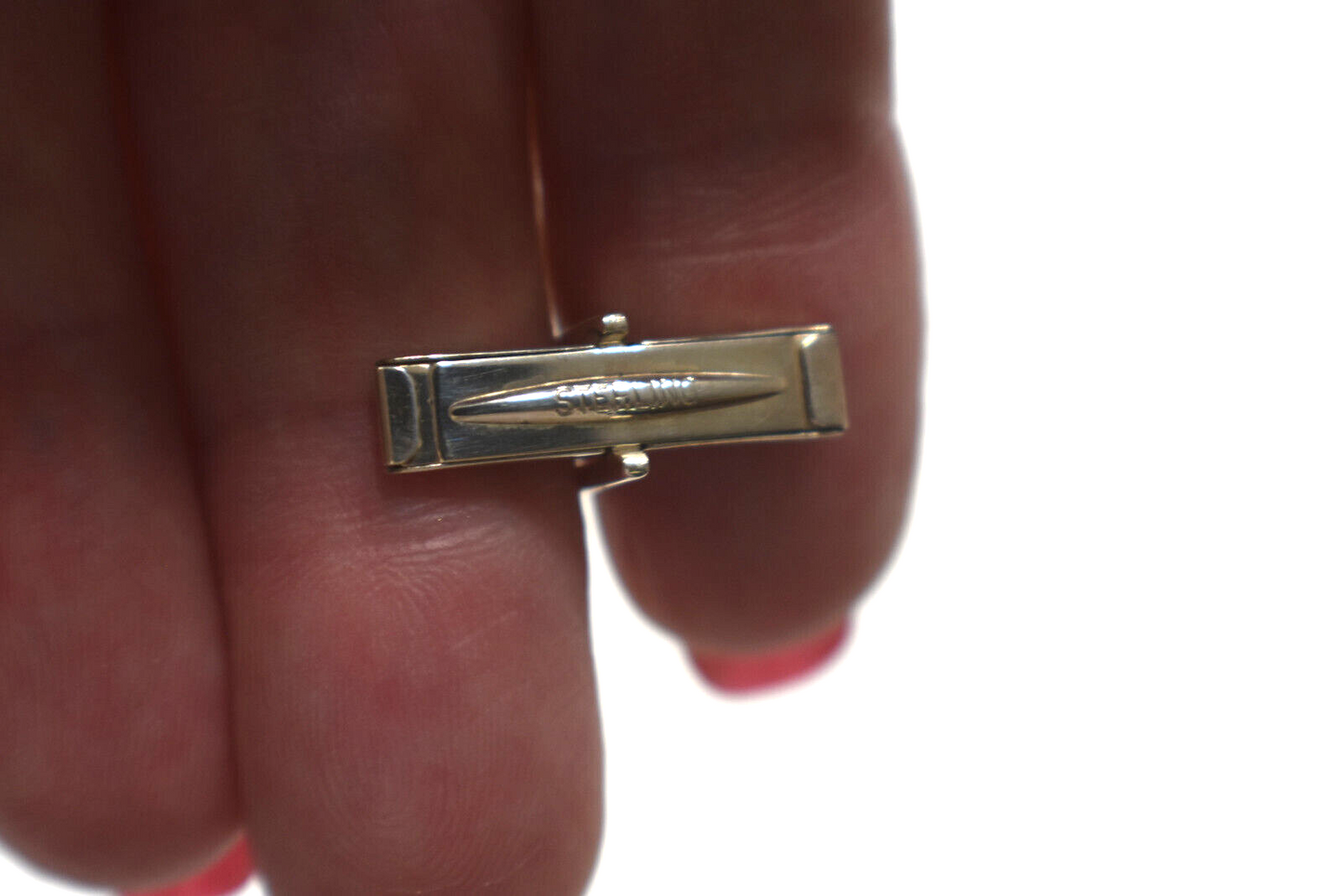 Tiffany & Co Vintage Silver & Gold Bar Cuff Links & Pouch Cufflinks