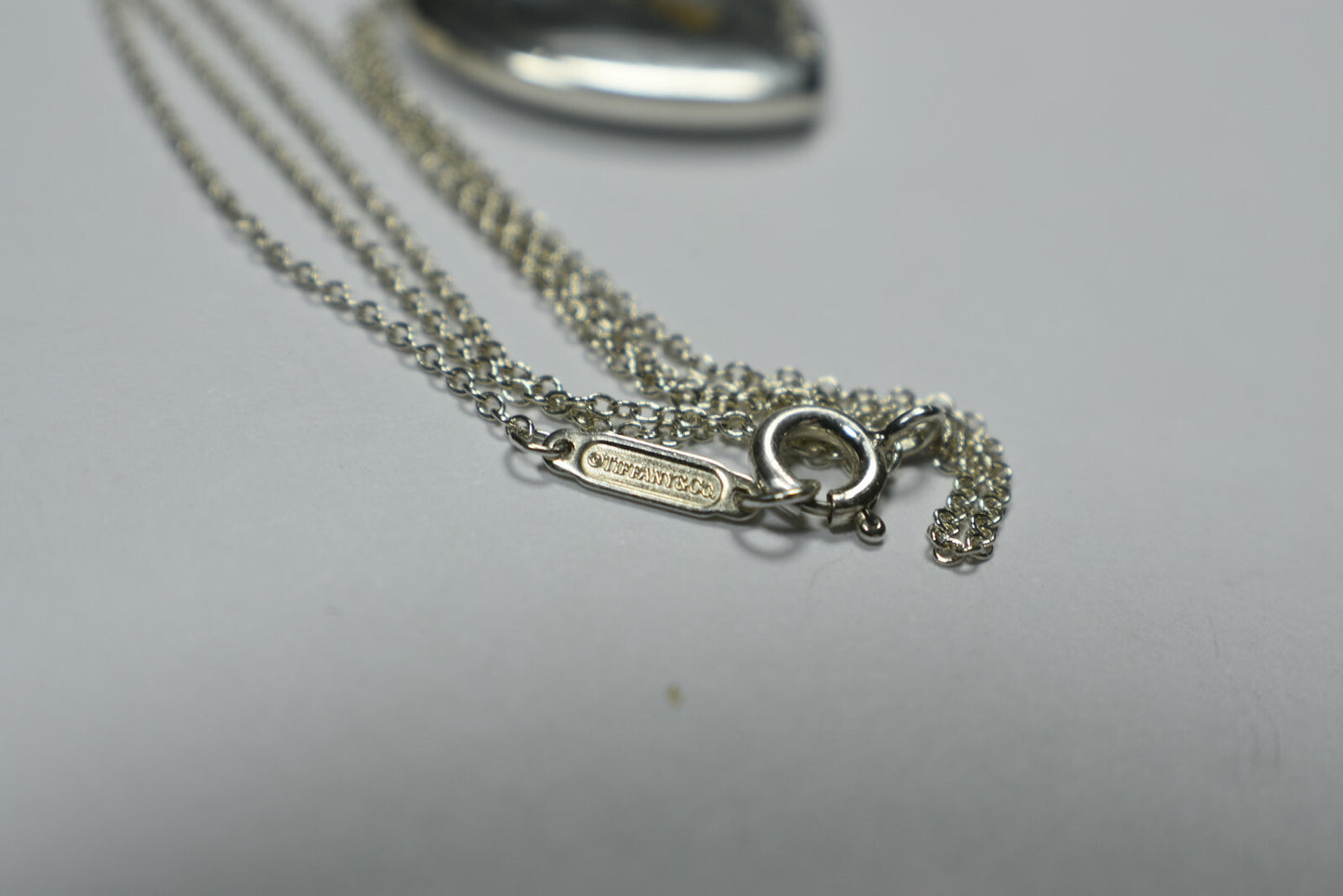 Vintage Tiffany &Co 1" Silver Padlock Heart Lock Heavy Chain Necklace 16"
