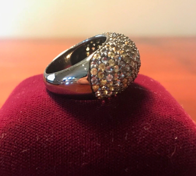MCL Matthew Campbell Laurenza Sapphire Stardust Pave Ring Sterling Silver Sz 7