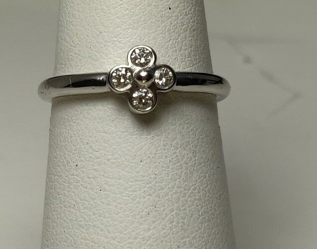 New Tiffany & Co. Platinum PT950 Lace Diamond Ring Sz 5.75 Sizable