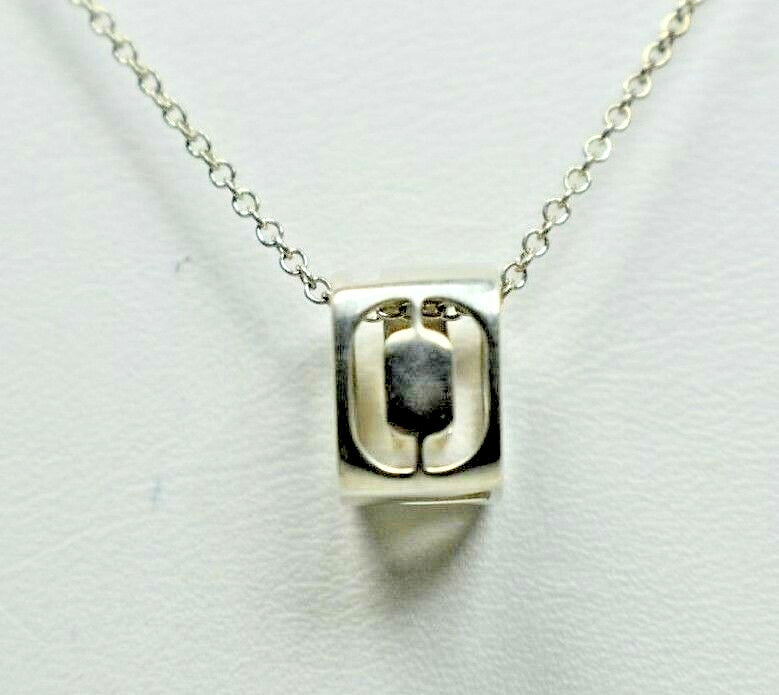 Tiffany & Co ERA L-O-V-E Pendant Charm Necklace Sterling Silver Authentic Rare