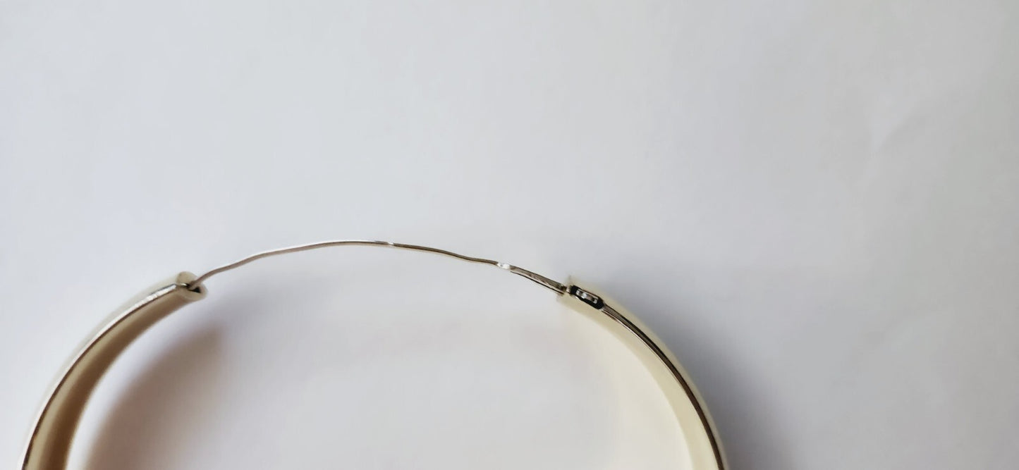 Heavy 13g  14K Gold Engraved Bangle Bracelet - Can be Monogrammed