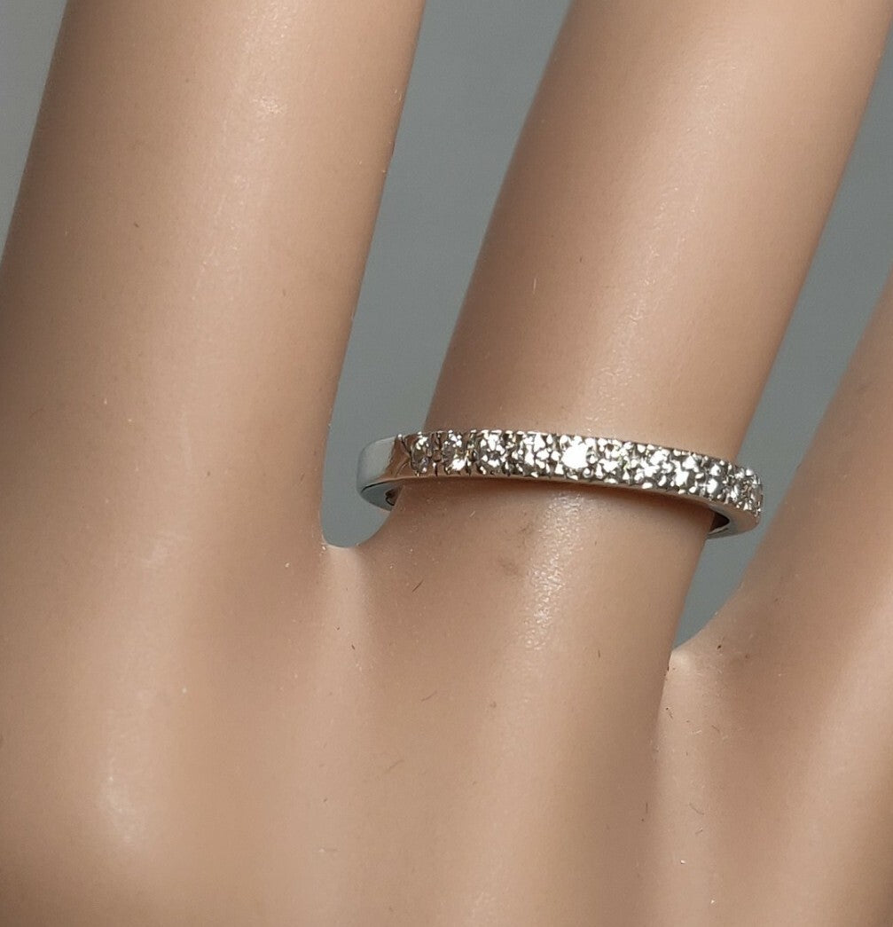 Tiffany & Co. Platinum PT950 Diamond 1/2 Eternity Band Ring New