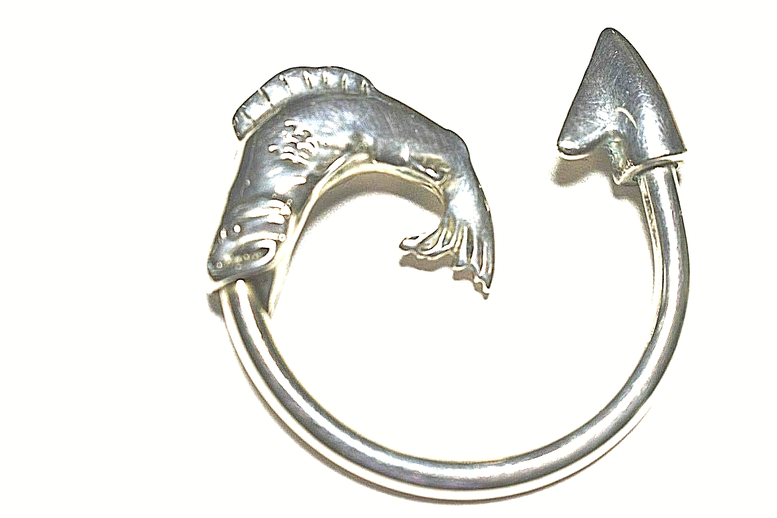 Tiffany & Co. Bass Fish Theme Sterling Silver Key Chain Ring
