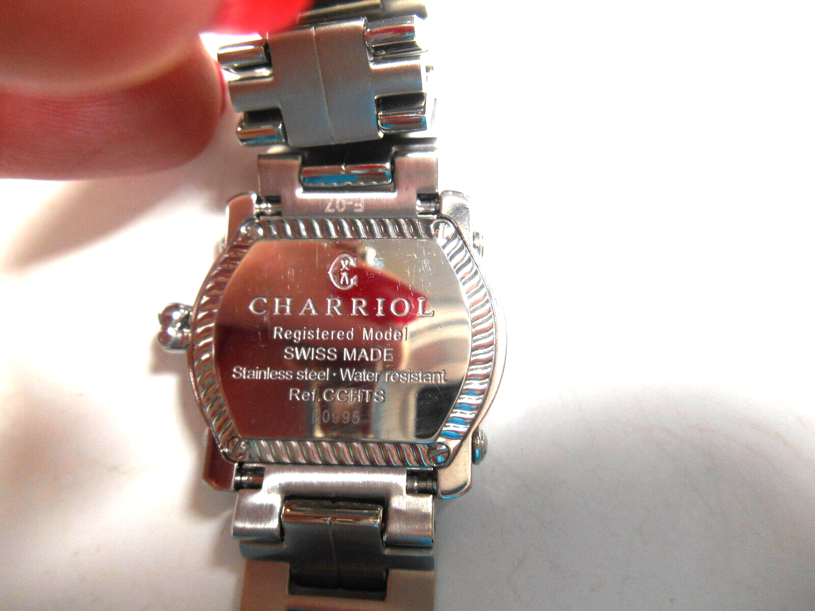 $7K Ladies Phillipe Charriol Diamond Actor Watch Mother of Pearl Stainless Steel