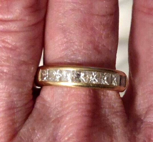 Tiffany & Co 1.21 ct Diamond Channel Princess D-VVS1 Gold Band 18K
