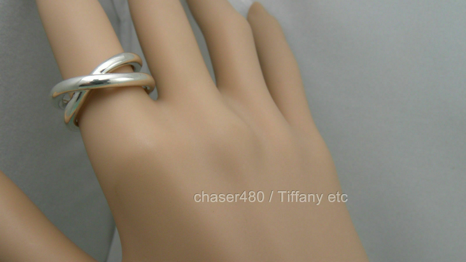 Tiffany & Co. Le Cercle Paloma Picasso Crossover X Sterling Silver Ring Rare