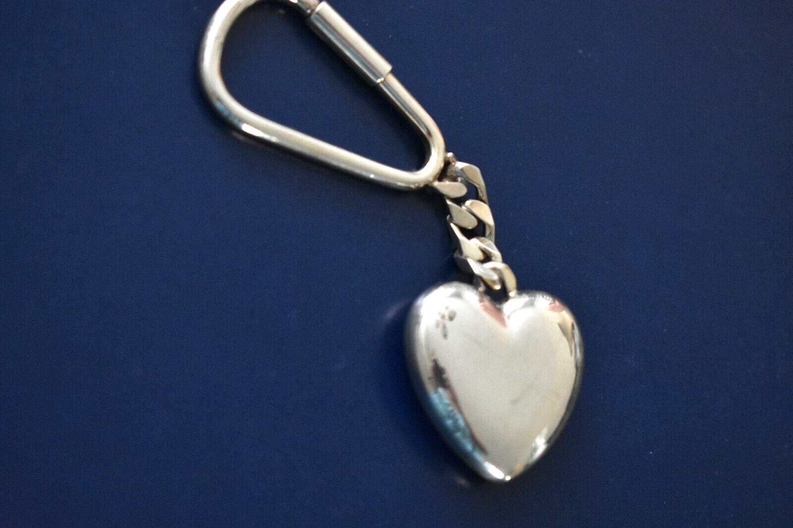 TIFFANY & Co. Heart Tag Charm Sterling Silver Key Chain Ring 