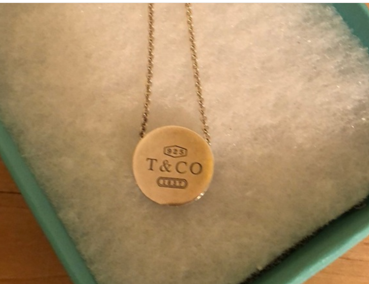 Tiffany & Co 1837 Round Concave Slide Pendant Necklace Sterling Silver, Retired